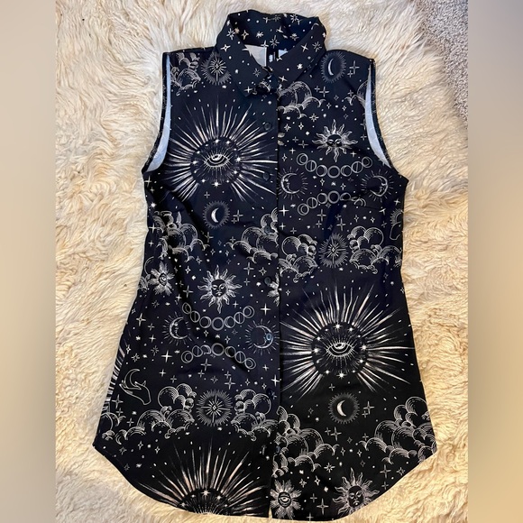 Blackmilk Celestial Eye Business Shirt - size small - Picture 2 of 7